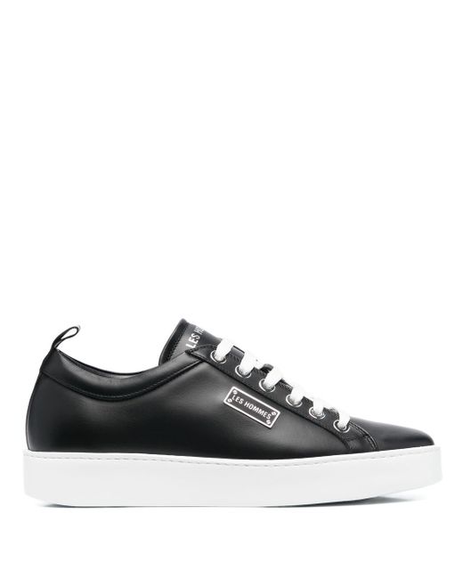 Les Hommes leather low-top sneakers