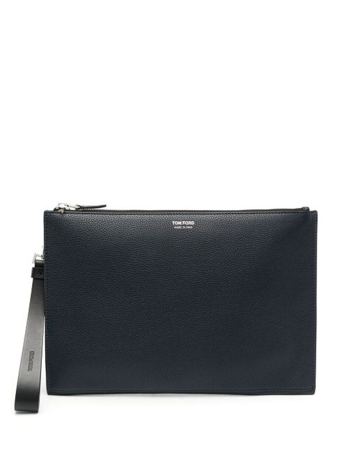 Tom Ford wrist grained-leather clutch bag