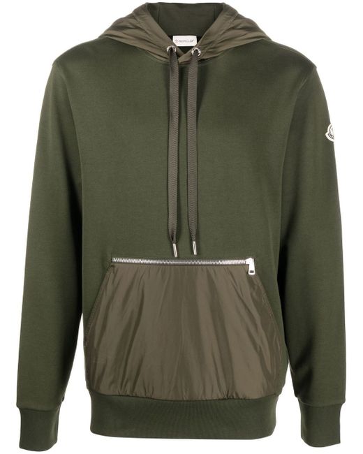 Moncler panelled cotton hoodie