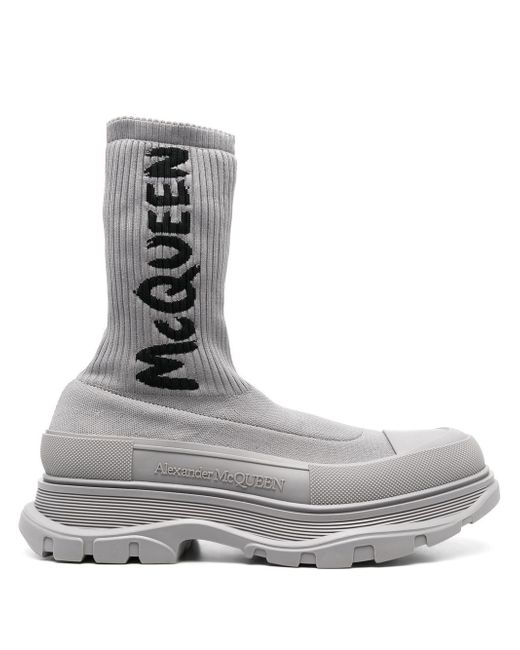 Alexander McQueen sock-fit logo-print sneakers
