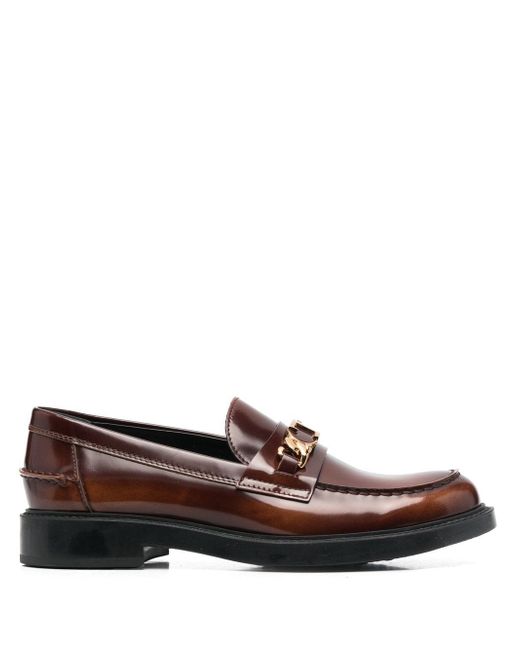 Tod's logo chain-embellished loafers