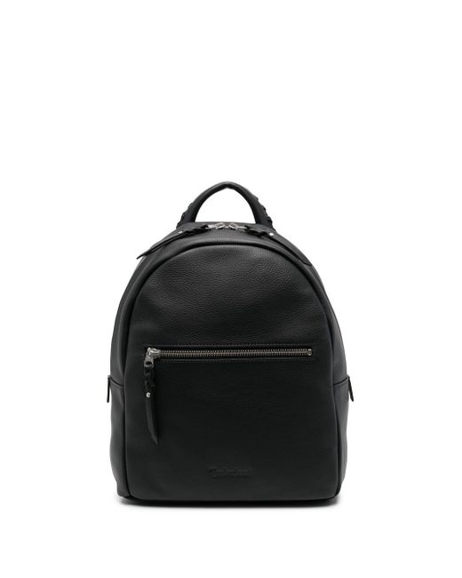 Timberland embossed-logo leather backpack