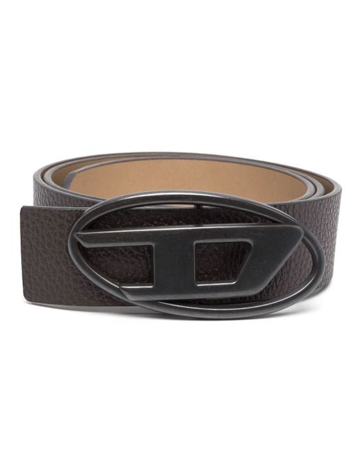 Diesel logo-buckle leather belt
