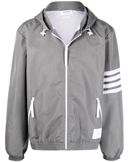 Thom Browne 4-Bar stripe hooded jacket