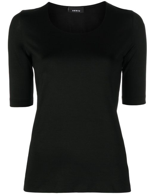 Akris fitted short-sleeve knit top