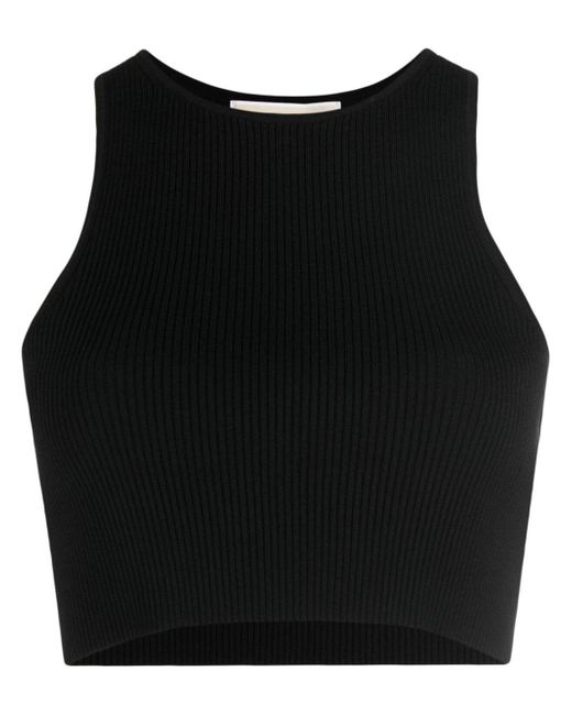 Michael Michael Kors ribbed-knit sleeveless cropped top