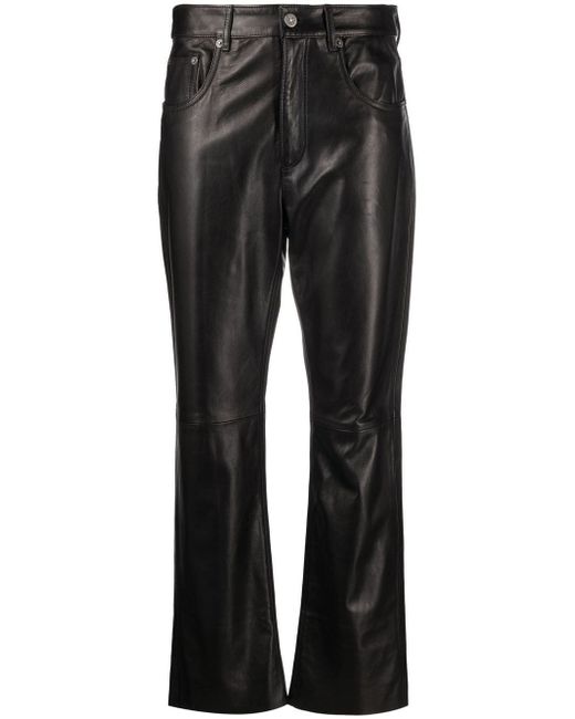 Golden Goose straight-leg leather trousers