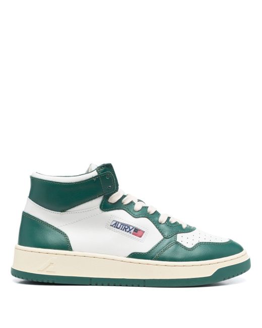 Autry logo-patch high-top trainers