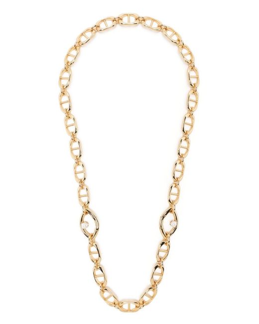Capsule Eleven pearl-embellished chain necklace