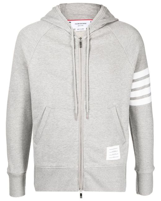 Thom Browne 4-Bar zip-up hoodie