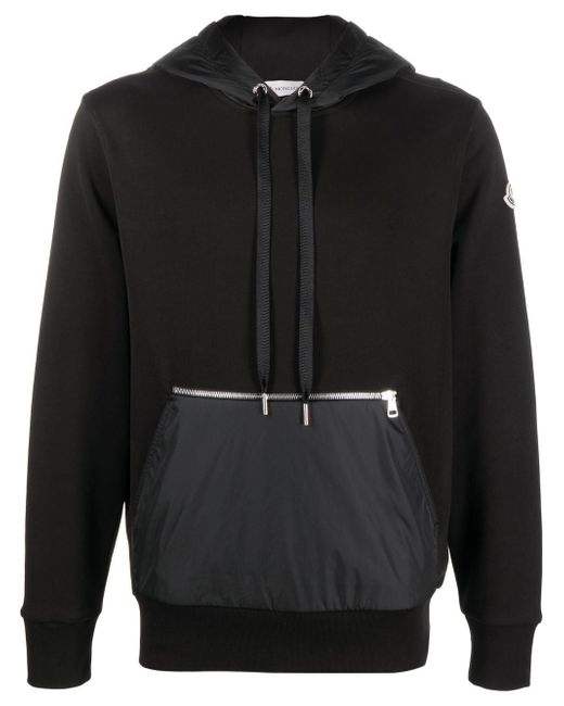 Moncler panelled cotton hoodie