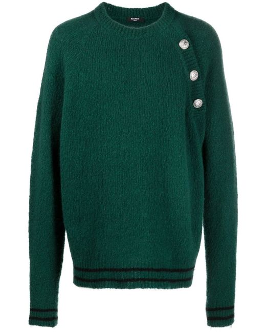 Balmain button-embossed knitted jumper