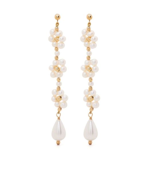 éliou Vera floral-beaded earrings