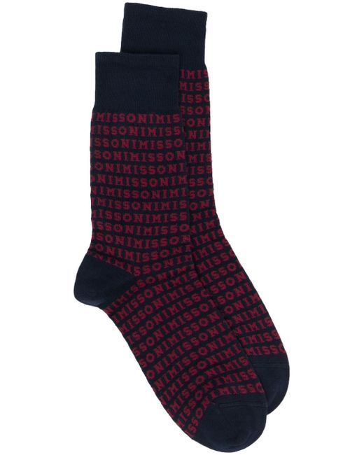 Missoni intarsia logo-knit socks