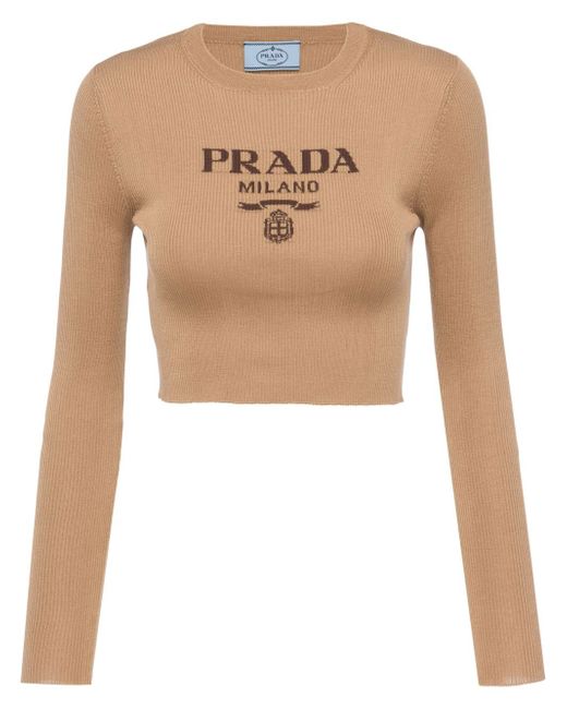 Prada logo-print jumper