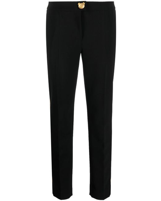 Moschino tapered side-stripe trousers