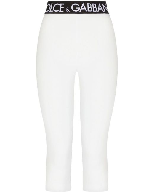 Dolce & Gabbana logo-waist leggings