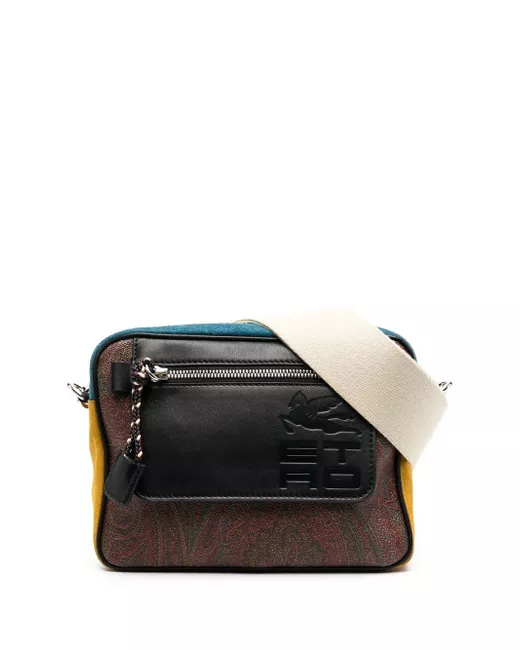 Etro paisley-print colour-block shoulder bag