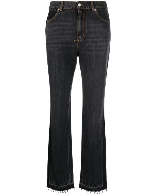 Alexander McQueen high-waist bootcut jeans