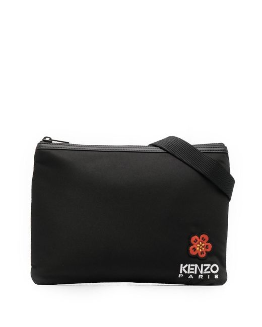 Kenzo Poppy-patch messenger bag