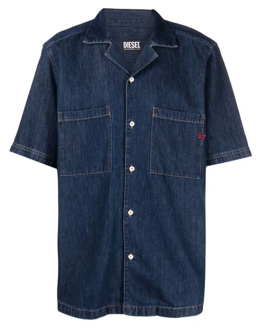 Diesel two-pocket short-sleeved denim shirt