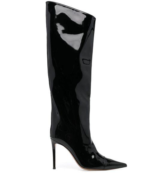 Alexandre Vauthier patent leather pointed-toe boots