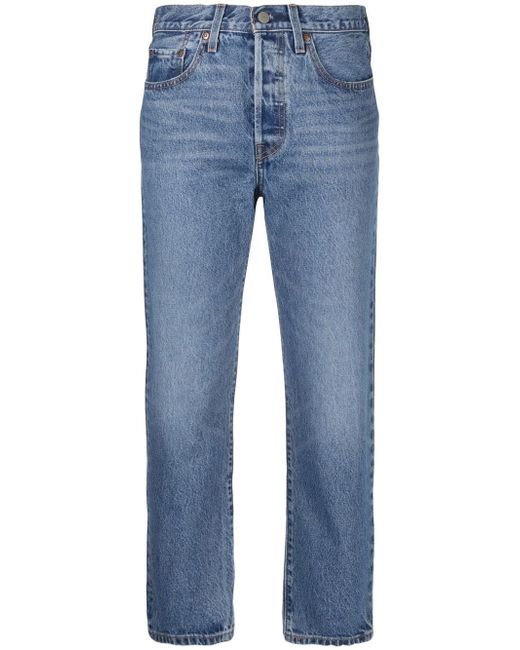 Levi's 501 cropped straight-leg jeans