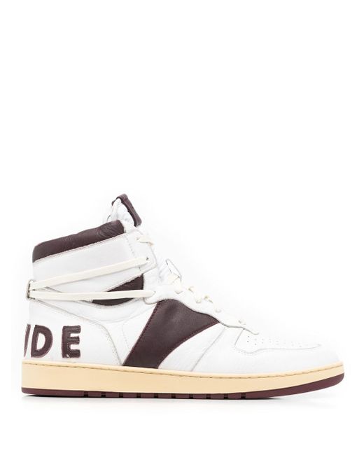 Rhude panelled high-top sneakers