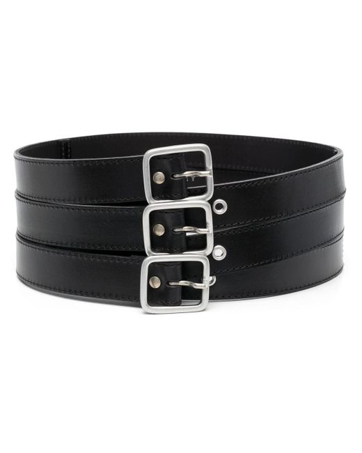 Philosophy di Lorenzo Serafini triple-band leather belt