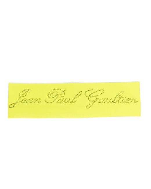 Jean Paul Gaultier rhinestone-logo thin headband