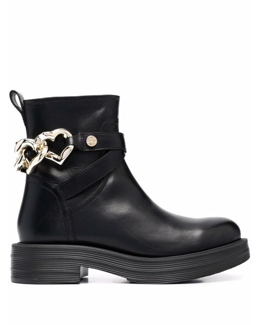 Love Moschino heart-charm ankle boots