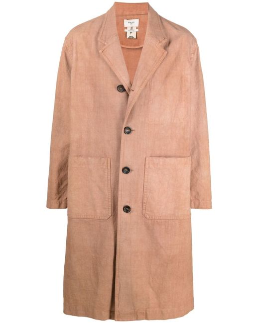 Bally distressed single-breasted coat