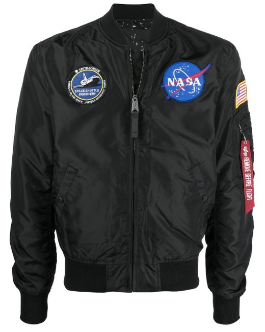 Alpha Industries patch detail bomber jacket