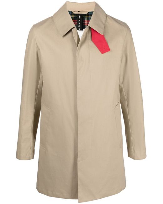 Mackintosh TARTAN CAMBRIDGE Fawn RAINTEC Cotton Short Coat