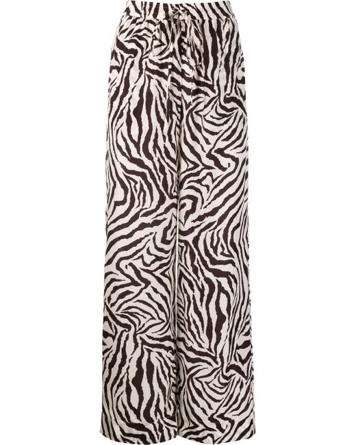 P.A.R.O.S.H. zebra-print silk trousers