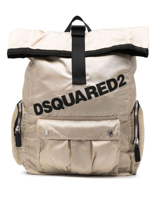 Dsquared2 logo-print buckled backpack