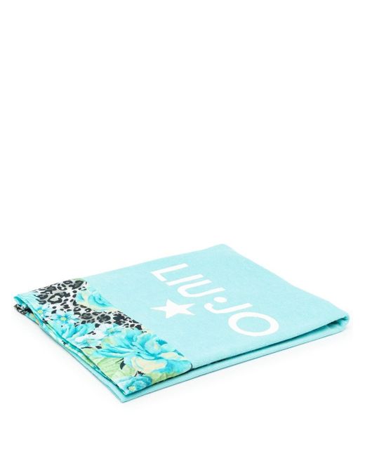 Liu •Jo floral logo-print beach towel