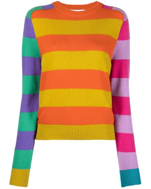 Moschino striped knitted jumper