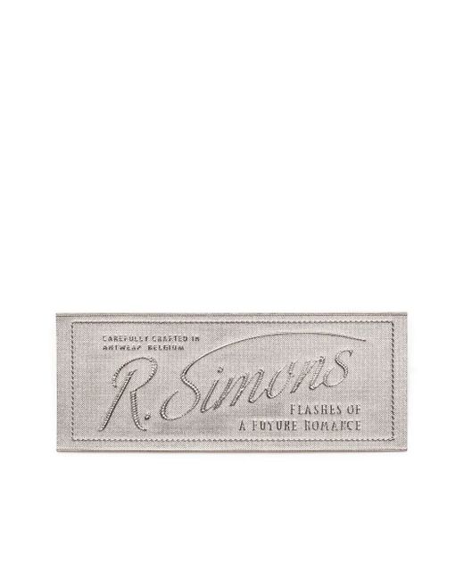 Raf Simons logo-tag brooch