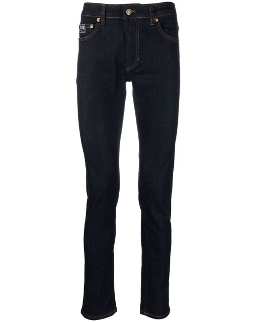 Versace Jeans Couture slim-cut logo-patch jeans