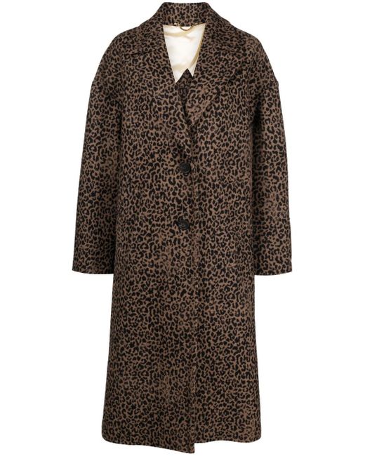 Golden Goose leopard-print oversized coat