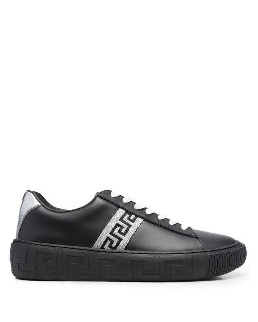 Versace Greca print lace-up sneakers