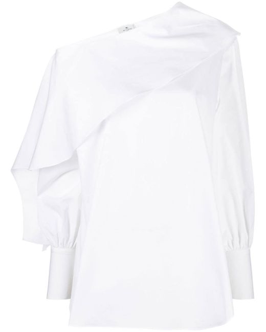 Etro one-shoulder long-sleeved blouse