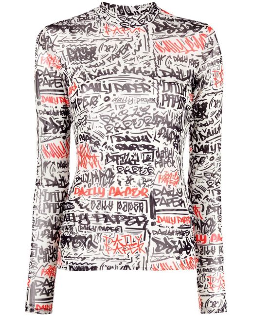 Daily Paper graphic-print compression top