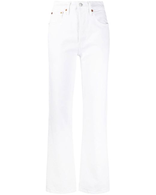 Re/Done straight-leg high-rise jeans