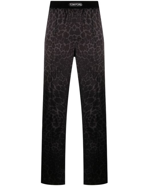 Tom Ford leopard print pajama pants