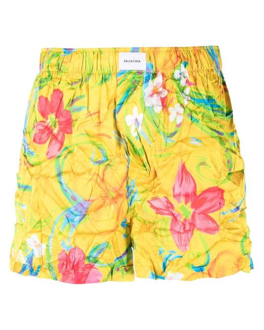 Balenciaga floral-print pyjama shorts