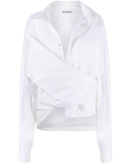 Balenciaga oversized wrap shirt