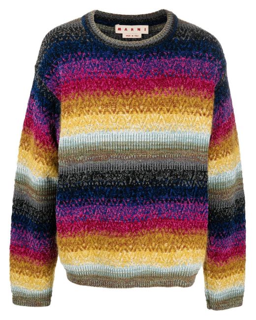 Marni stripe-pattern knit jumper