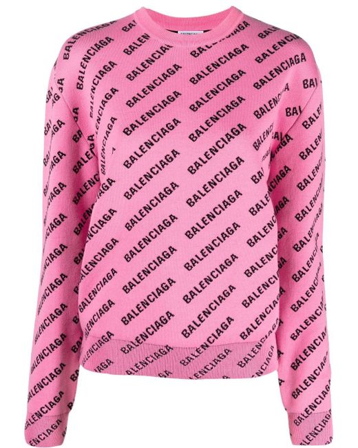 Balenciaga logo-intarsia jumper